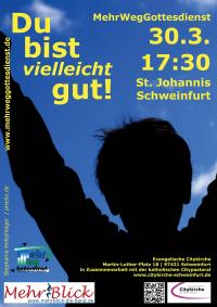 Plakat des MehrWegGottesdienstes