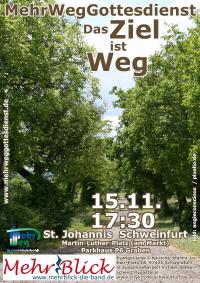 Plakat des MehrWegGottesdienstes