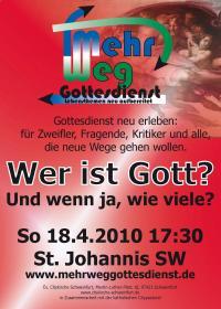 Plakat des MehrWegGottesdienstes