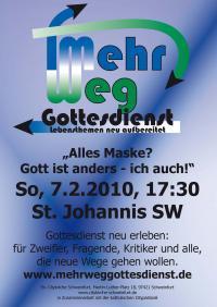 Plakat des MehrWegGottesdienstes