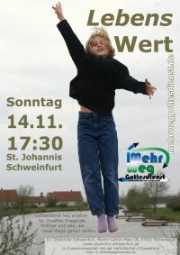 Plakat des MehrWegGottesdienstes