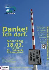 Plakat des MehrWegGottesdienstes