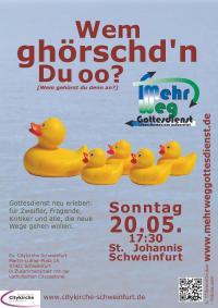 Plakat des MehrWegGottesdienstes